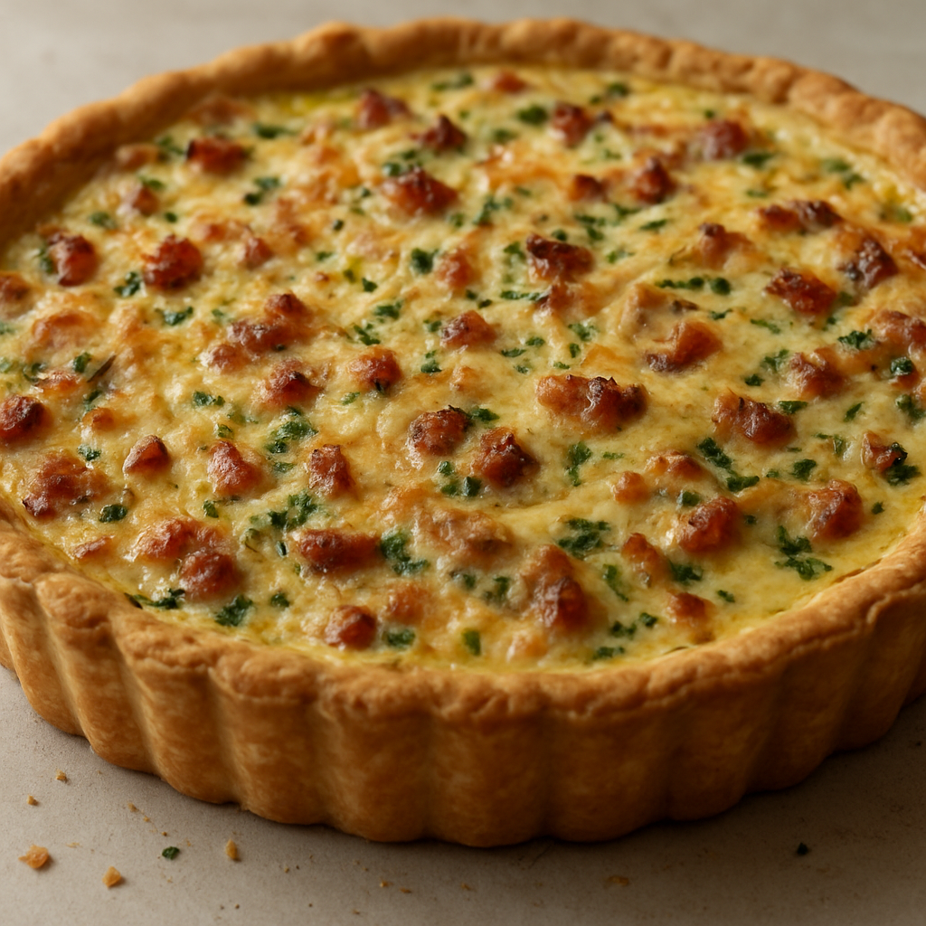 קיש טירולי בעשבי תיבול וגבינה אלפינית