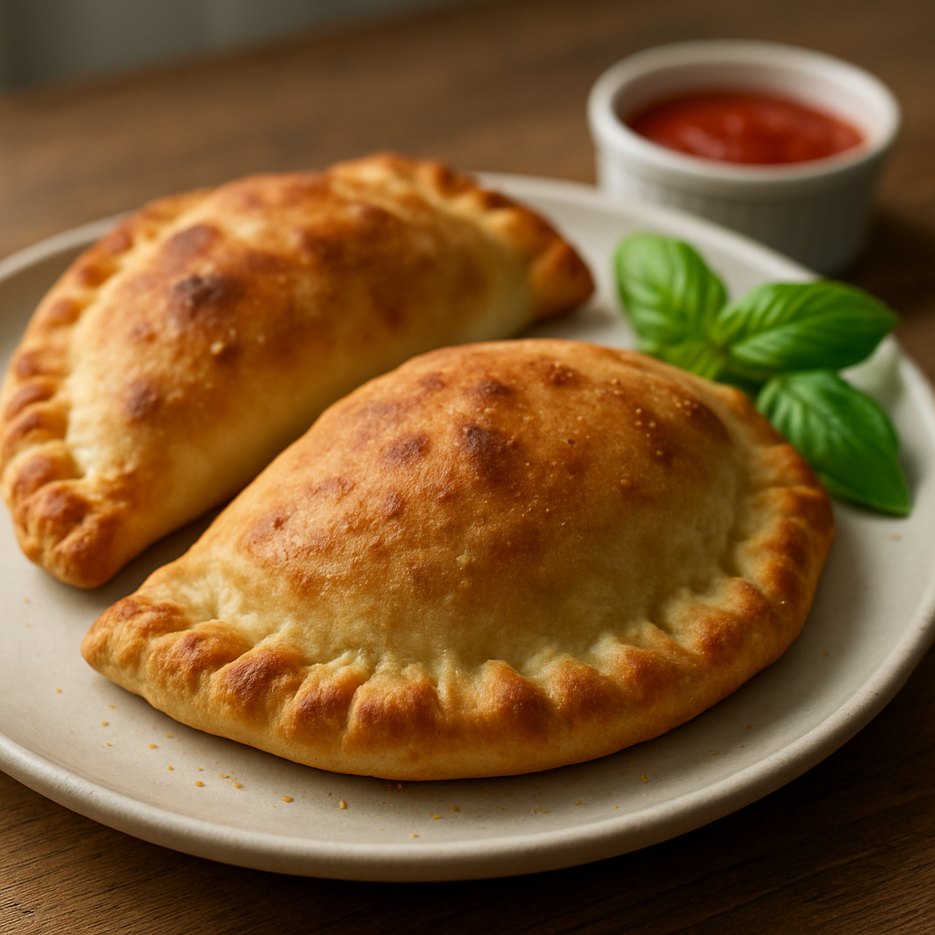 קלצונה גבינתית עם תרד על אבן שמוט