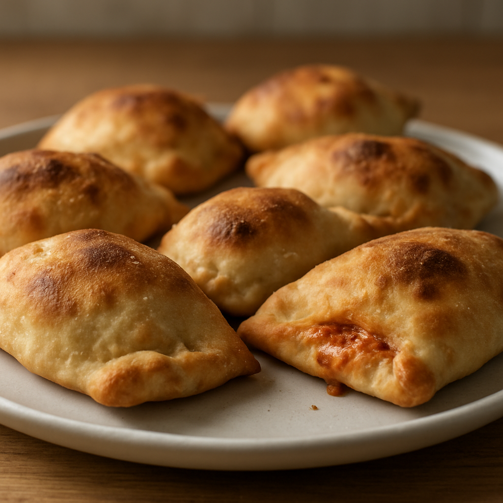 קלצונה קטן מעושן עם פטריות ופונטינה