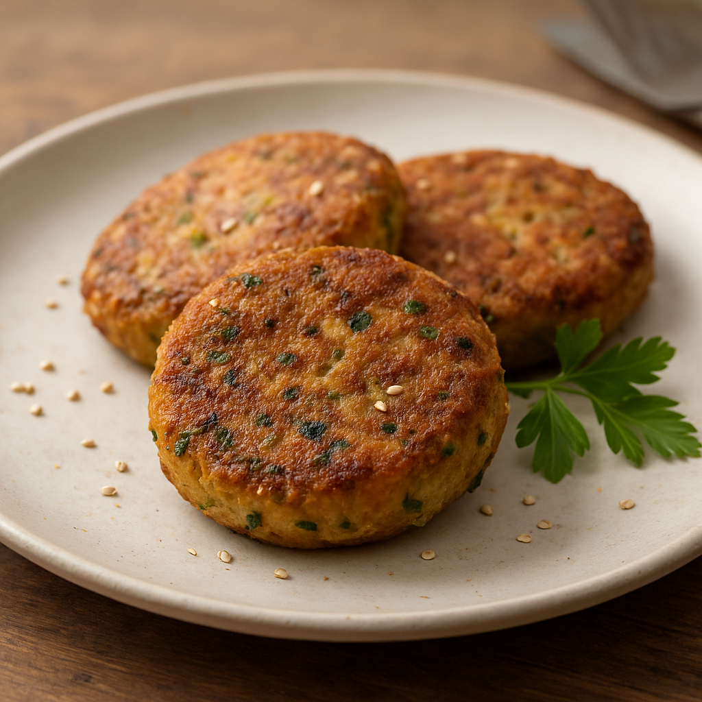 קציצות חומוס אפויות עם השרייה ותיבול עמוק