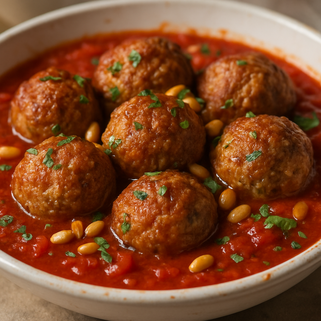 קציצות טלה מרוקאיות בשמן קוקוס ורוטב עגבניות