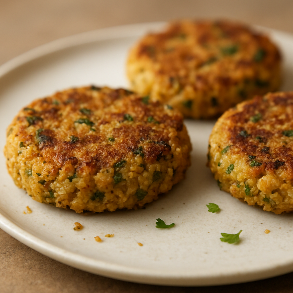 קציצות עדשים במעבד מזון