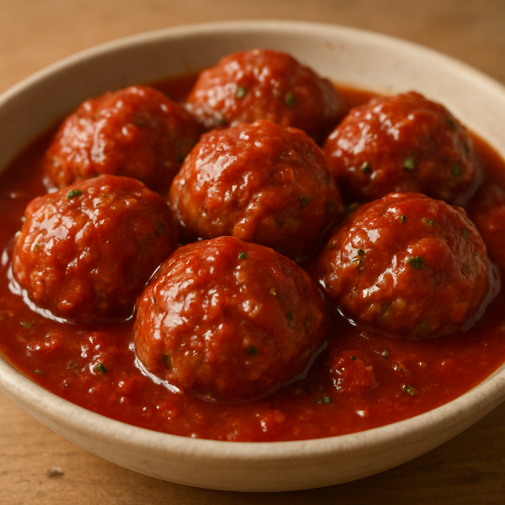 קציצות עוף ברוטב עגבניות סמיך עם אגר אגר