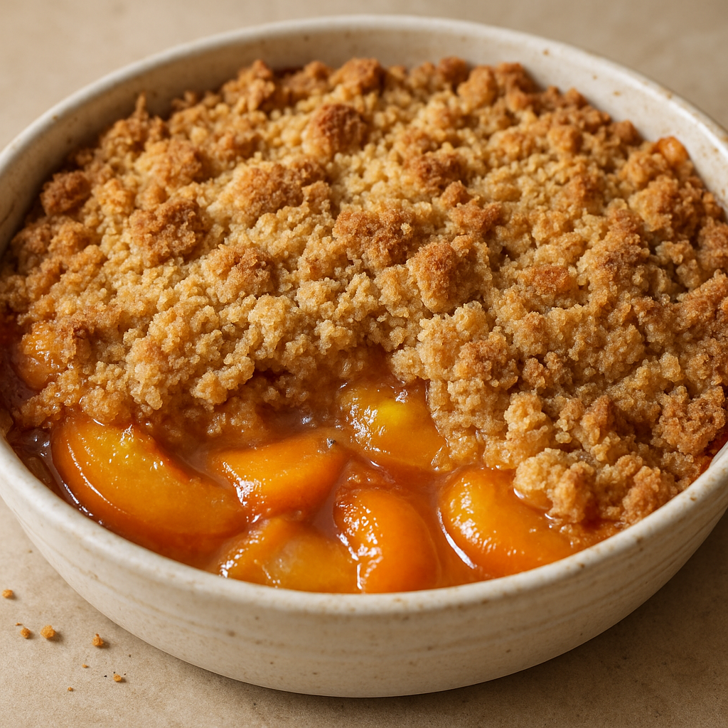 קרמבל אפרסקים הולנדי בהשריה בסירופ