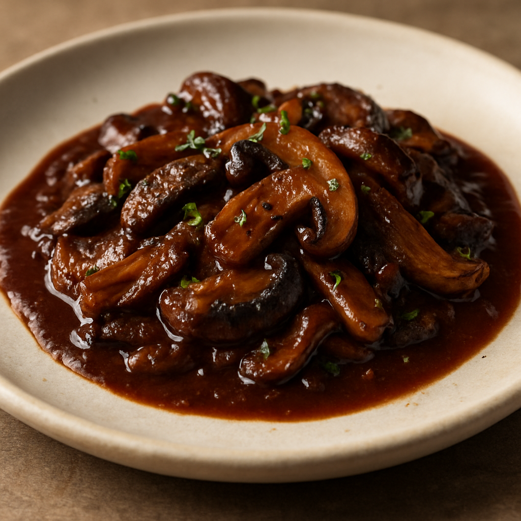 ראגו פטריות ויין לצמצום עמוק