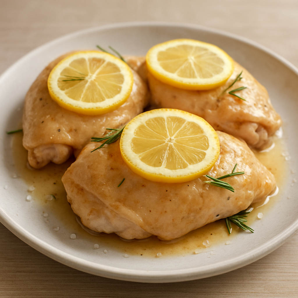 שוקי עוף באידוי לימון ורוזמרין