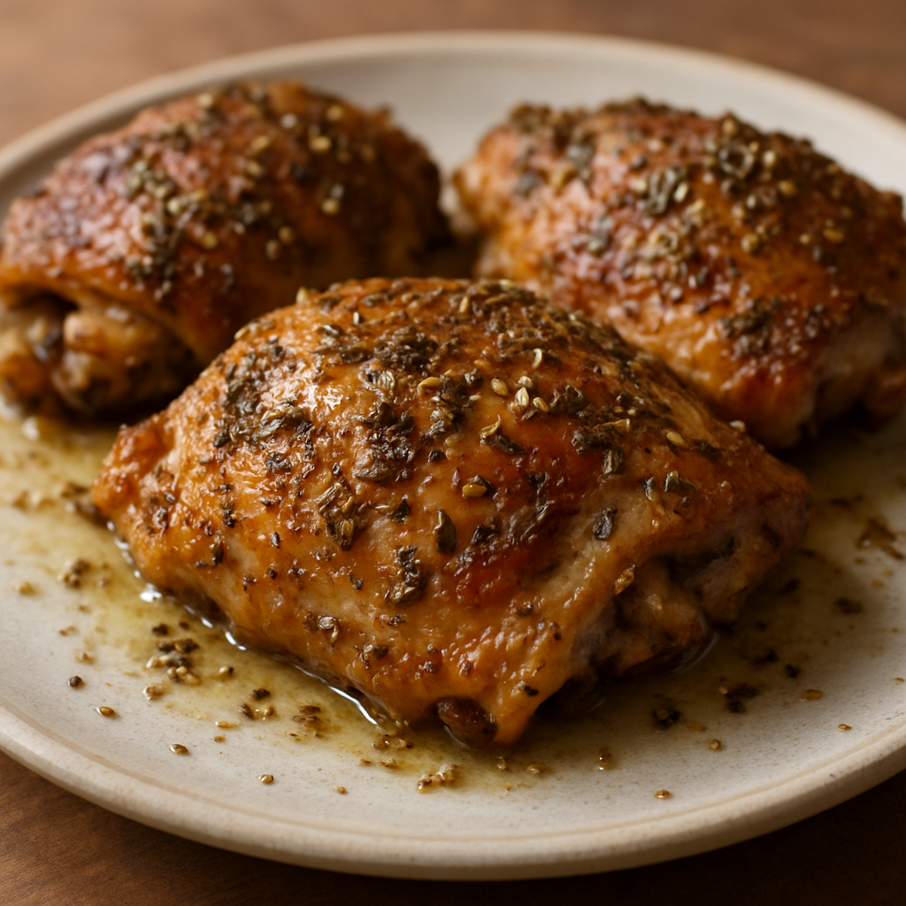 שוקי עוף בזעתר צרובות במחבת ברזל