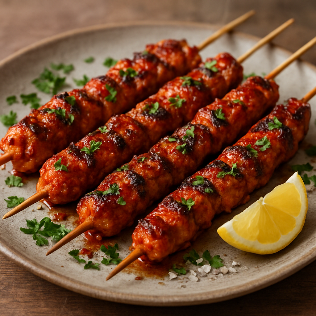 שיפודי עוף תוניסאים בשמן קוקוס ועשבי תיבול