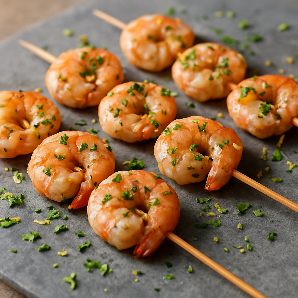 שיפודי שרימפס מעושנים קר עם מיונז לימוני