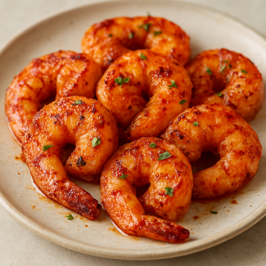 שרימפס בעשבי תיבול ונגיעת פלפל