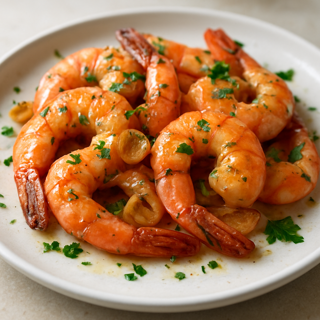 שרימפס בשום ושמן זית בסגנון ספרדי