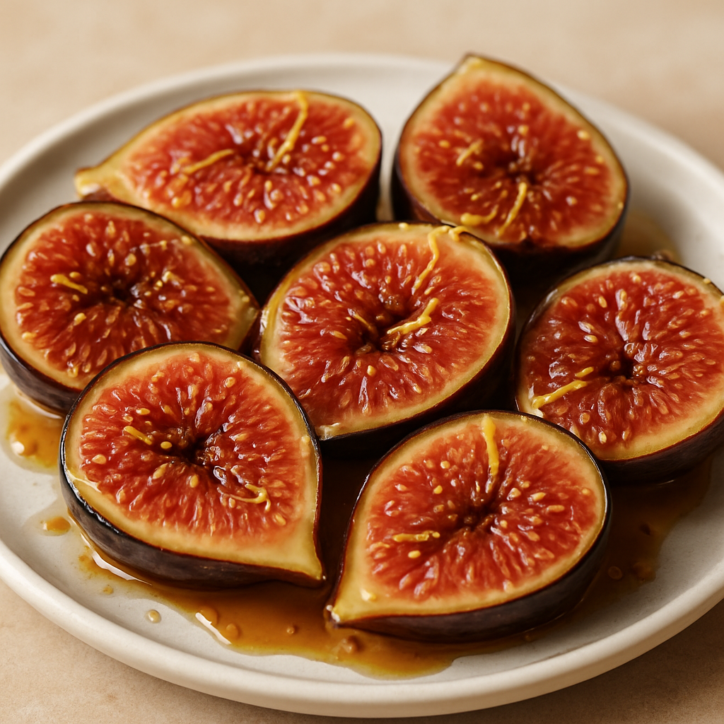 תאנים מושרות בסוכר וקליפת לימון