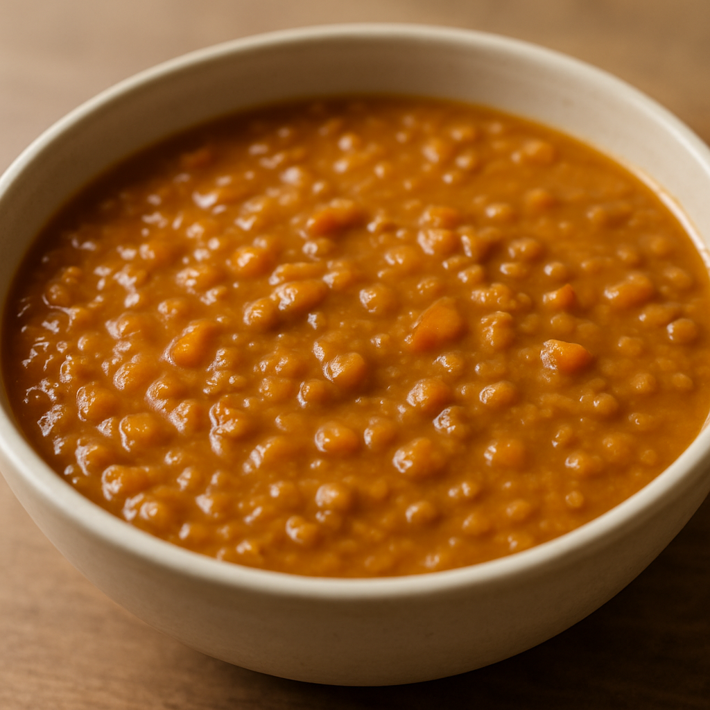 תבשיל עדשים כתומות סמיך עם אגר אגר