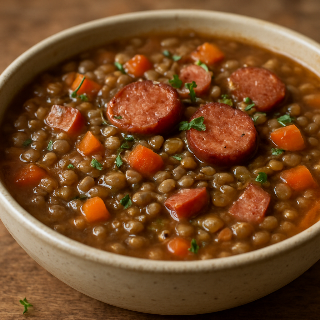 תבשיל עדשים סלובקי מהיר עם איזון חריפות