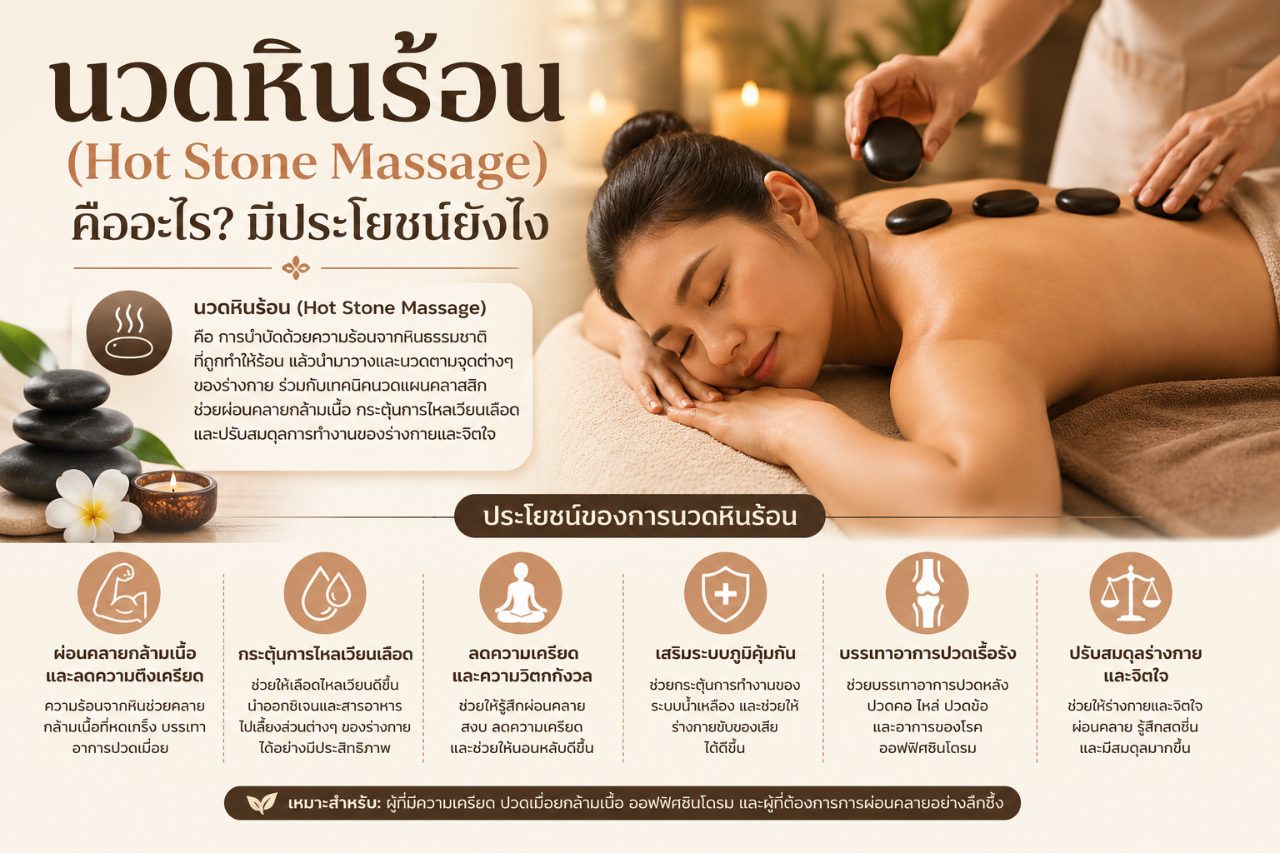นวดหินร้อน (Hot Stone Massage) คืออะไร? มีประโยชน์ยังไง