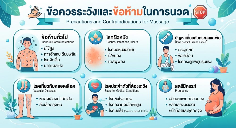 ข้อควรระวังและข้อห้ามในการนวด ใครบ้างที่ไม่ควรนวด