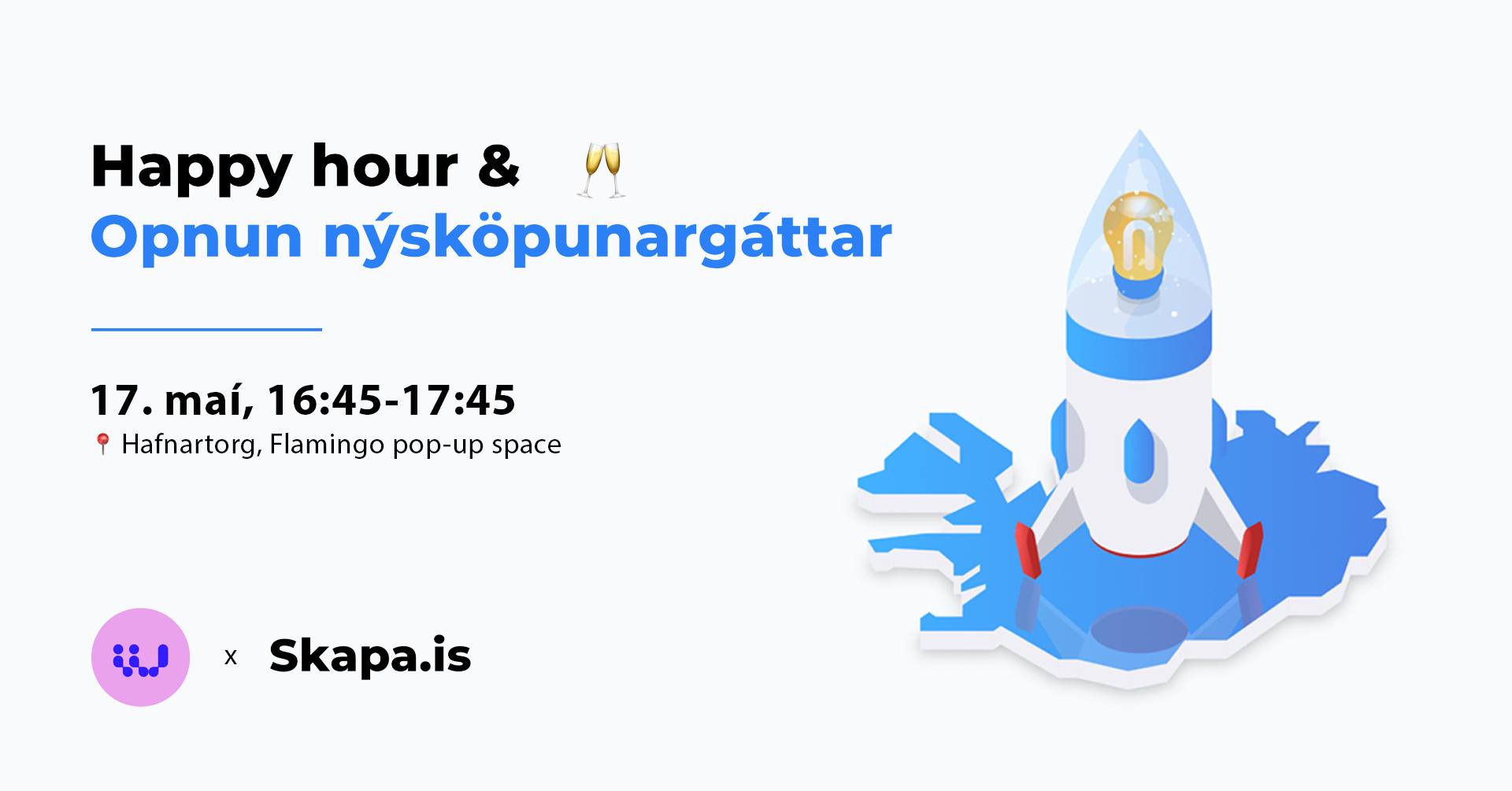 🎉 Happy Hour & Opnun stafrænu nýsköpunargáttarinnar