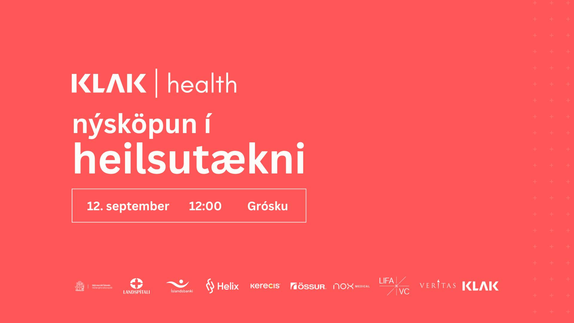 Kynningarviðburður | KLAK health heilsutæknihraðall