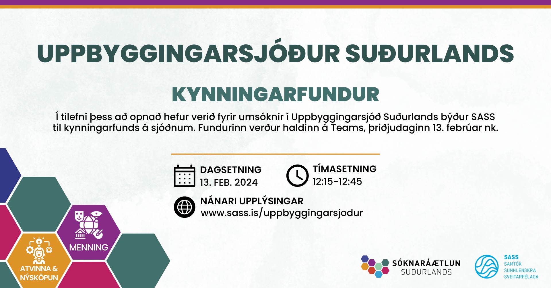 Kynningarfundur Uppbyggingarsjóðs Suðurlands