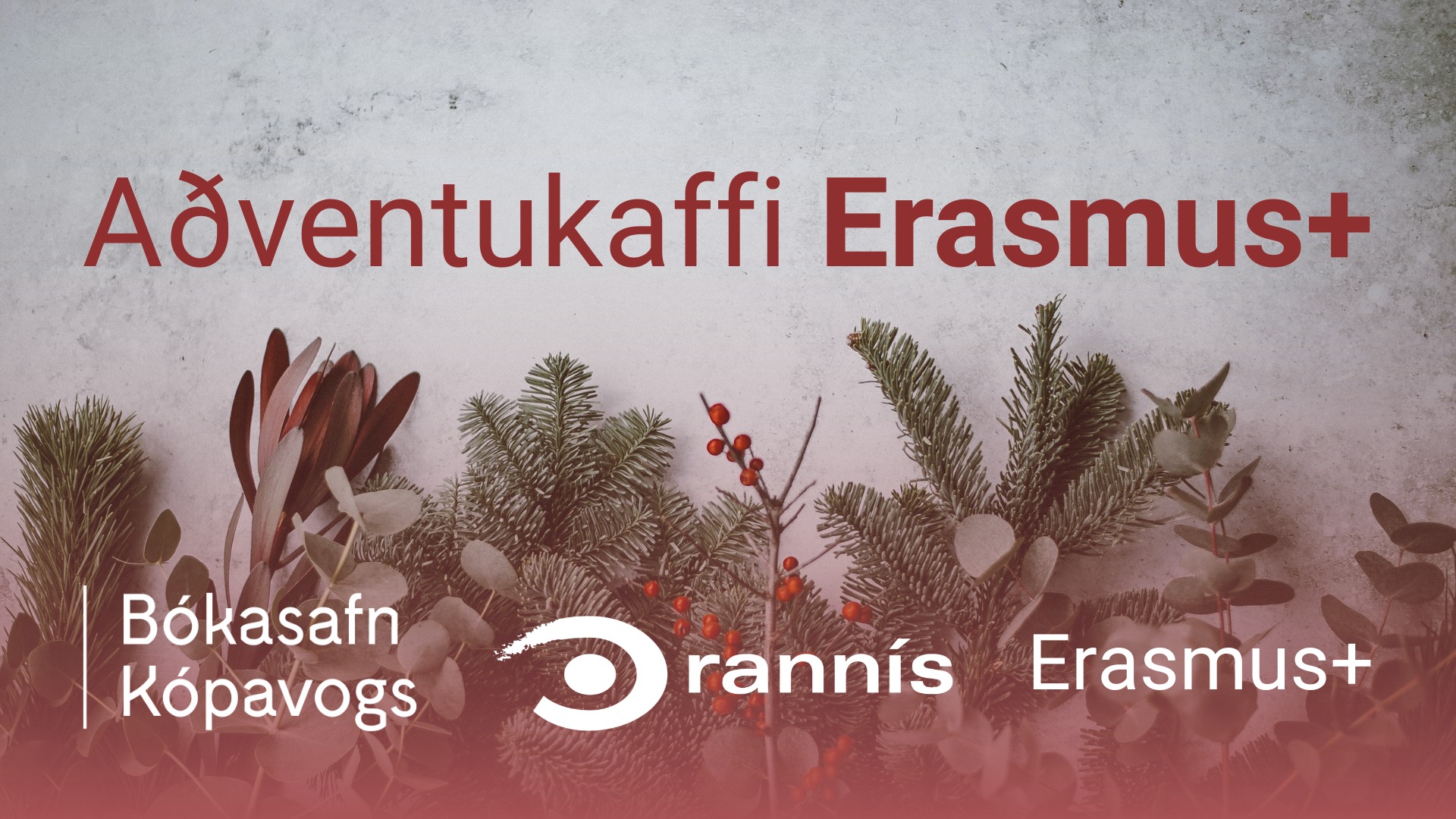 Aðventukaffi Erasmus+ í Bókasafni Kópavogs