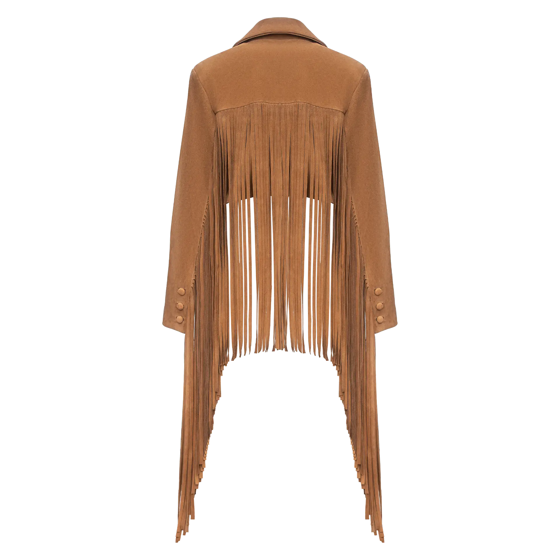 Cropped jacket with fringe