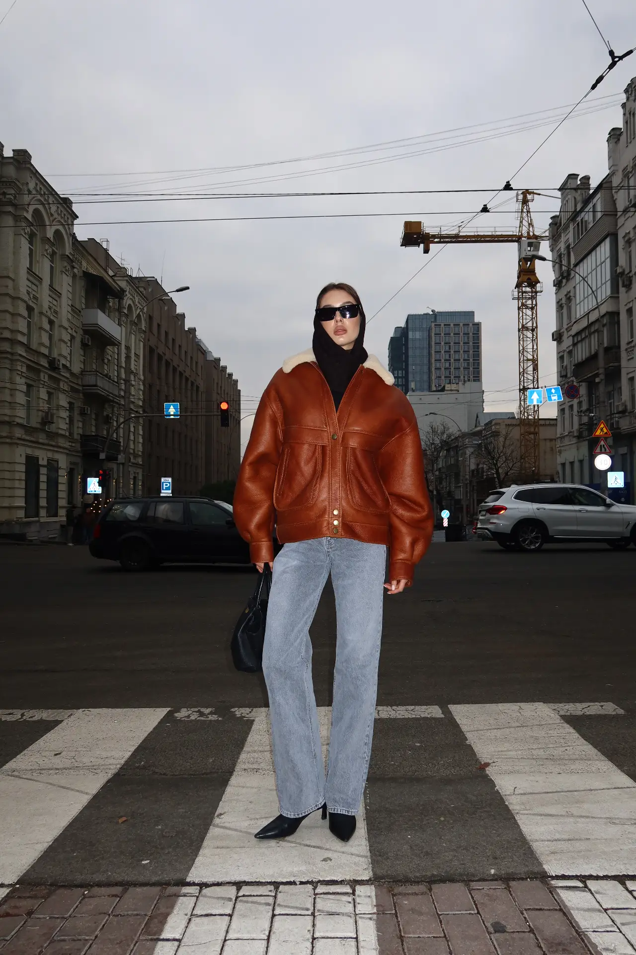 Дублянка з великими кишенями та стійкою LONG