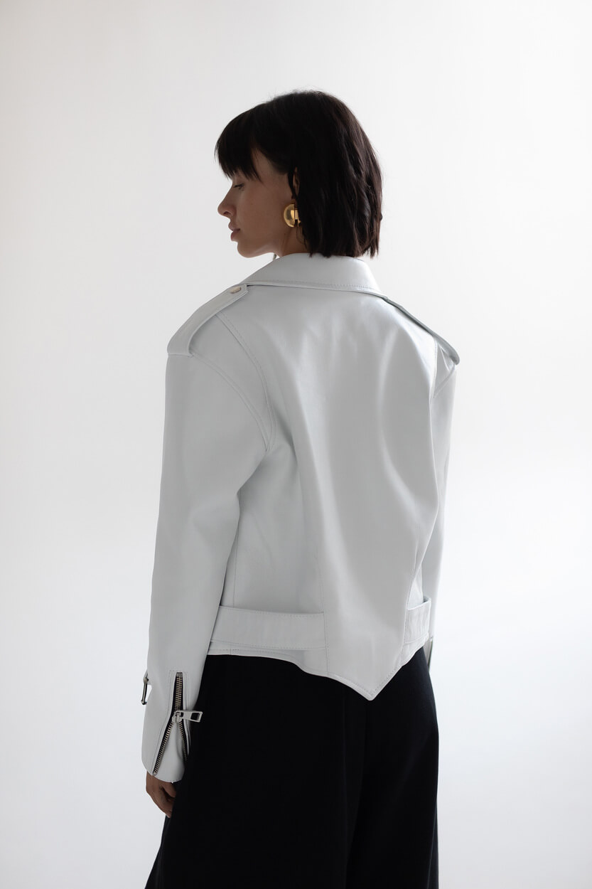 A jacket with an elongated back