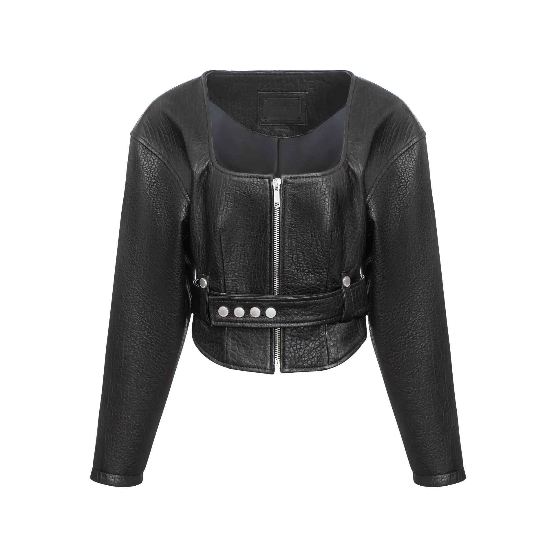 Fitted jacket with a neckline