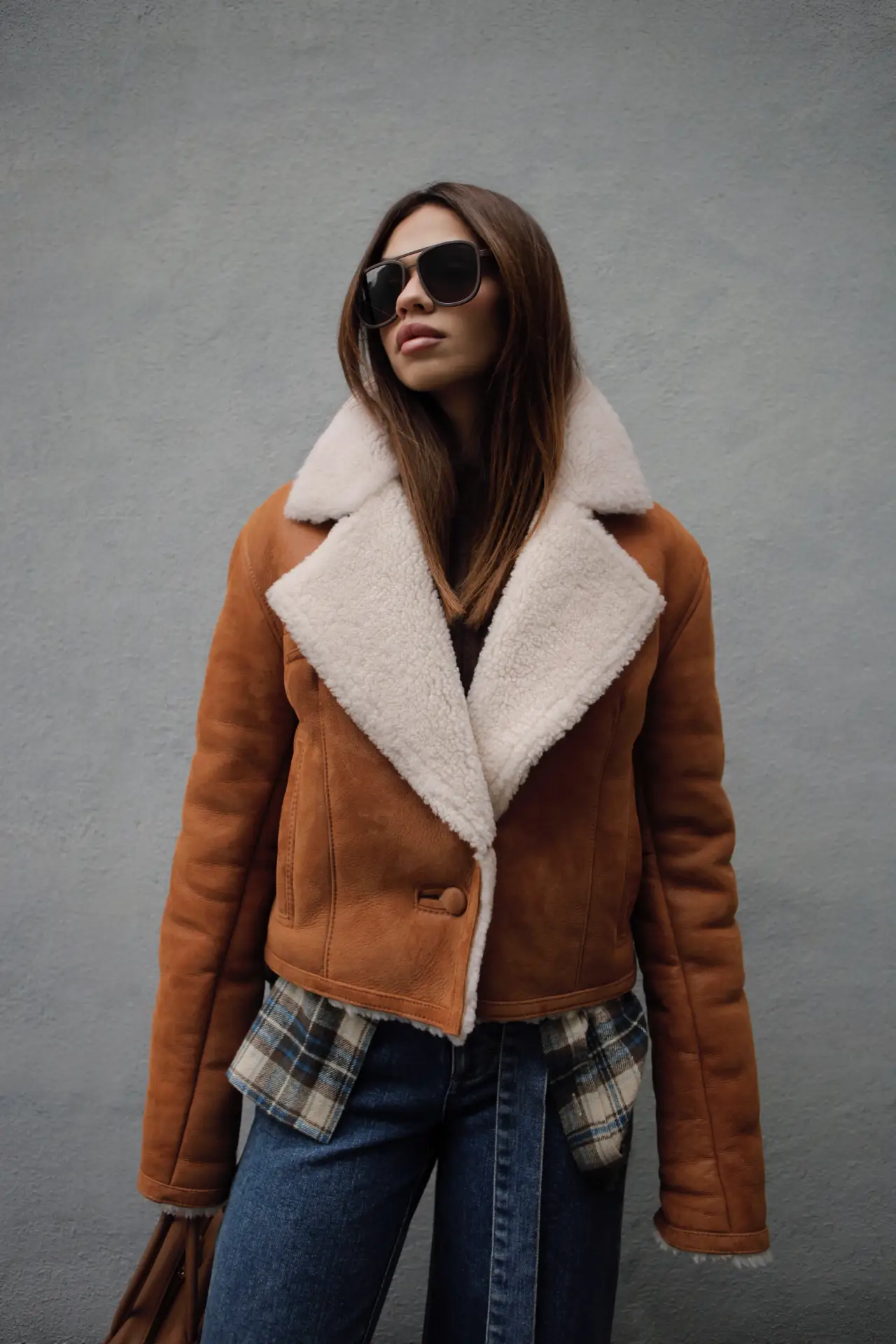 Sheepskin blazer