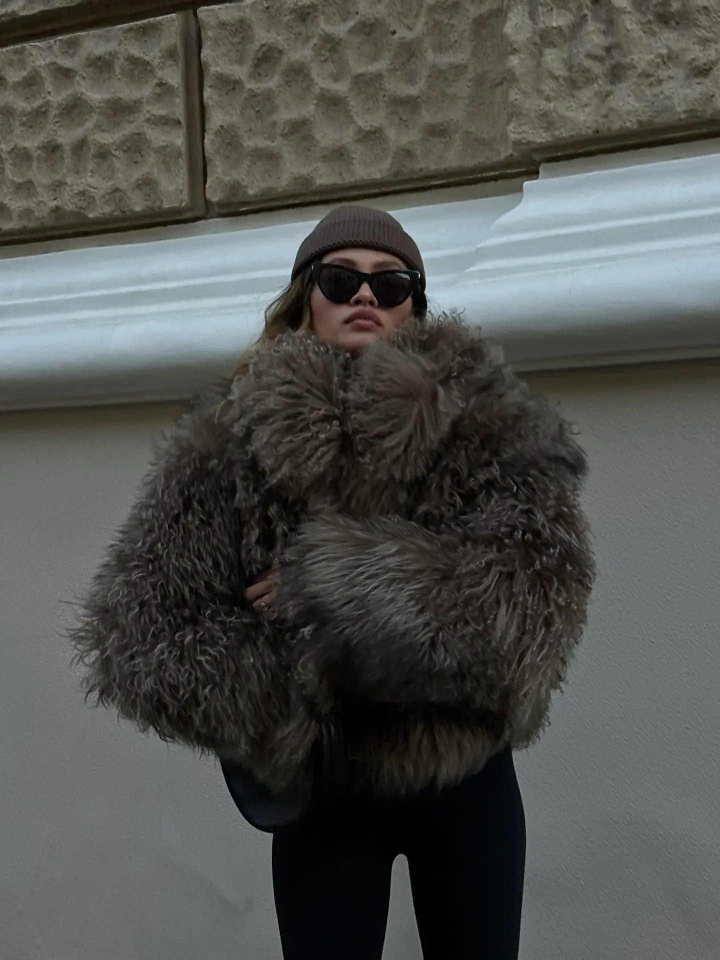 Short fur coat LLAMA