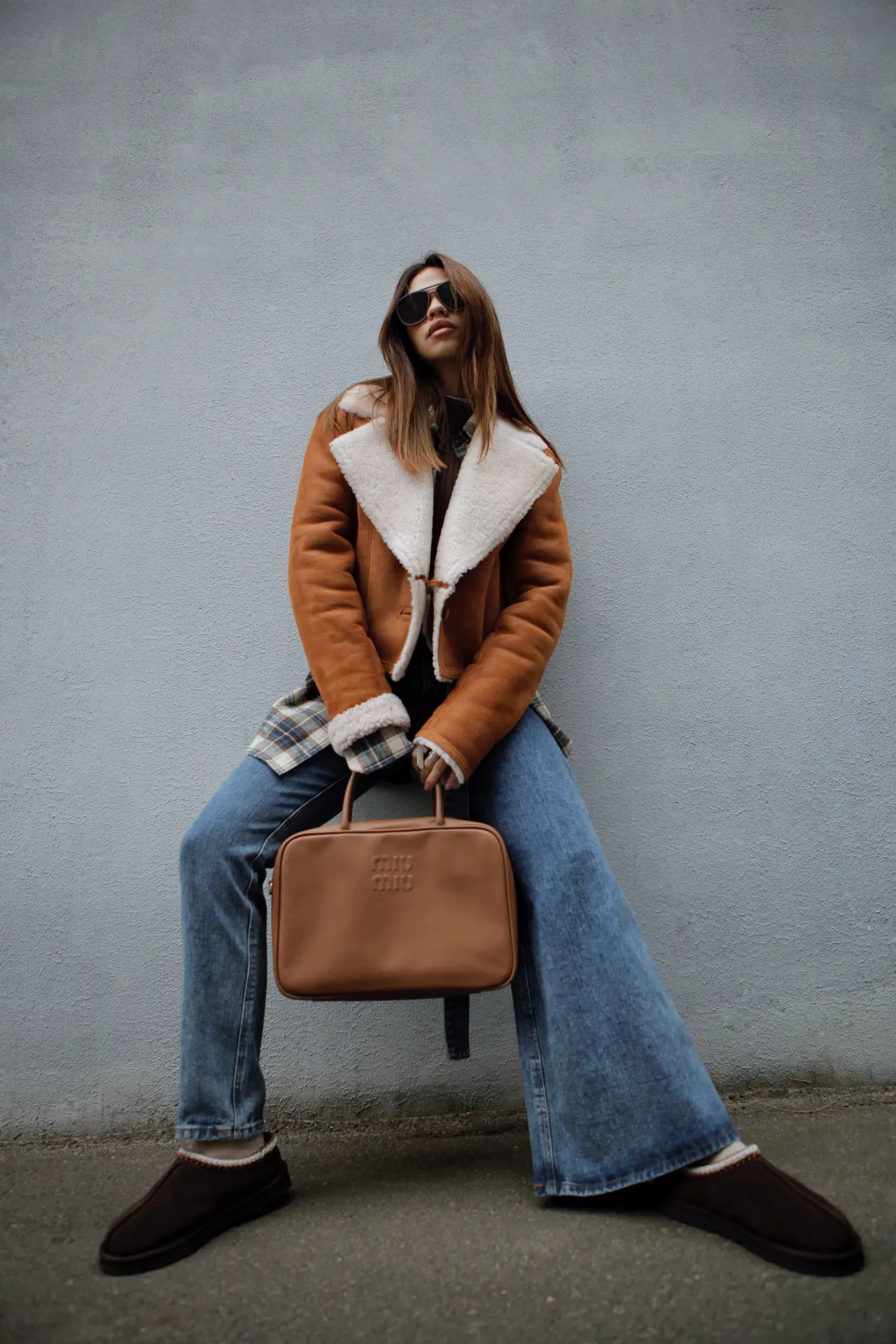 Sheepskin blazer