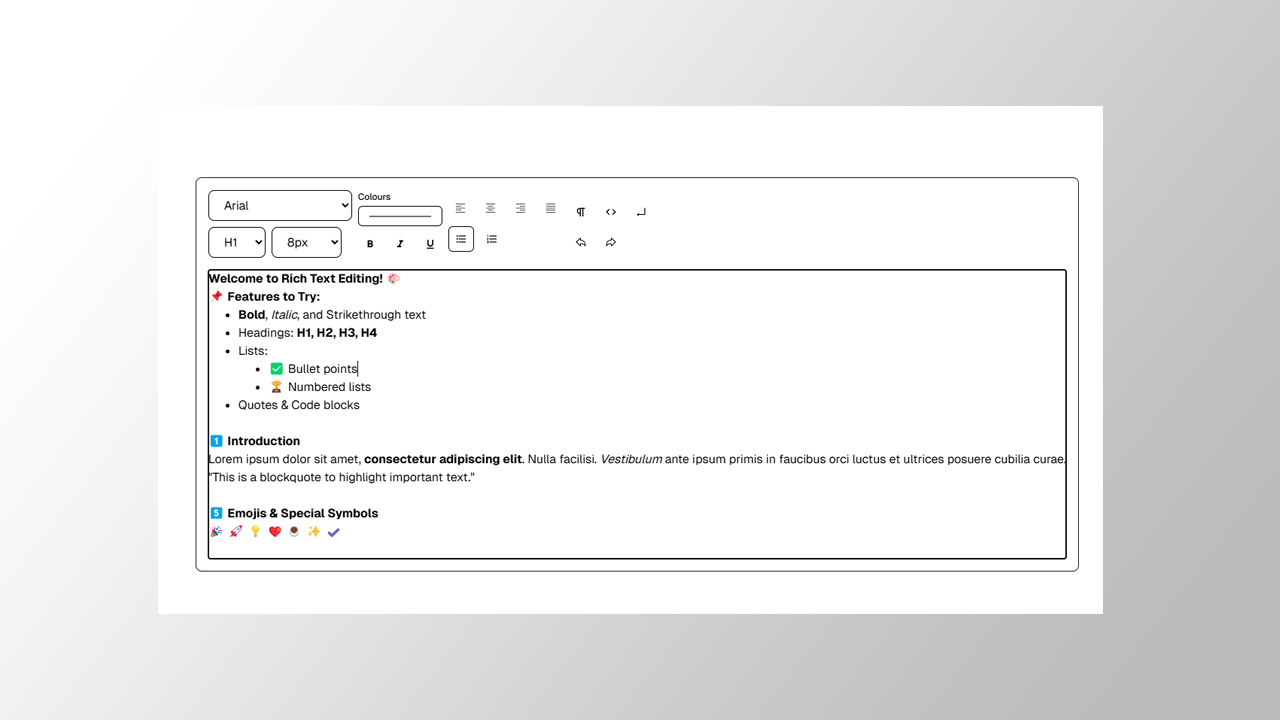 Gov Rich Text Editor