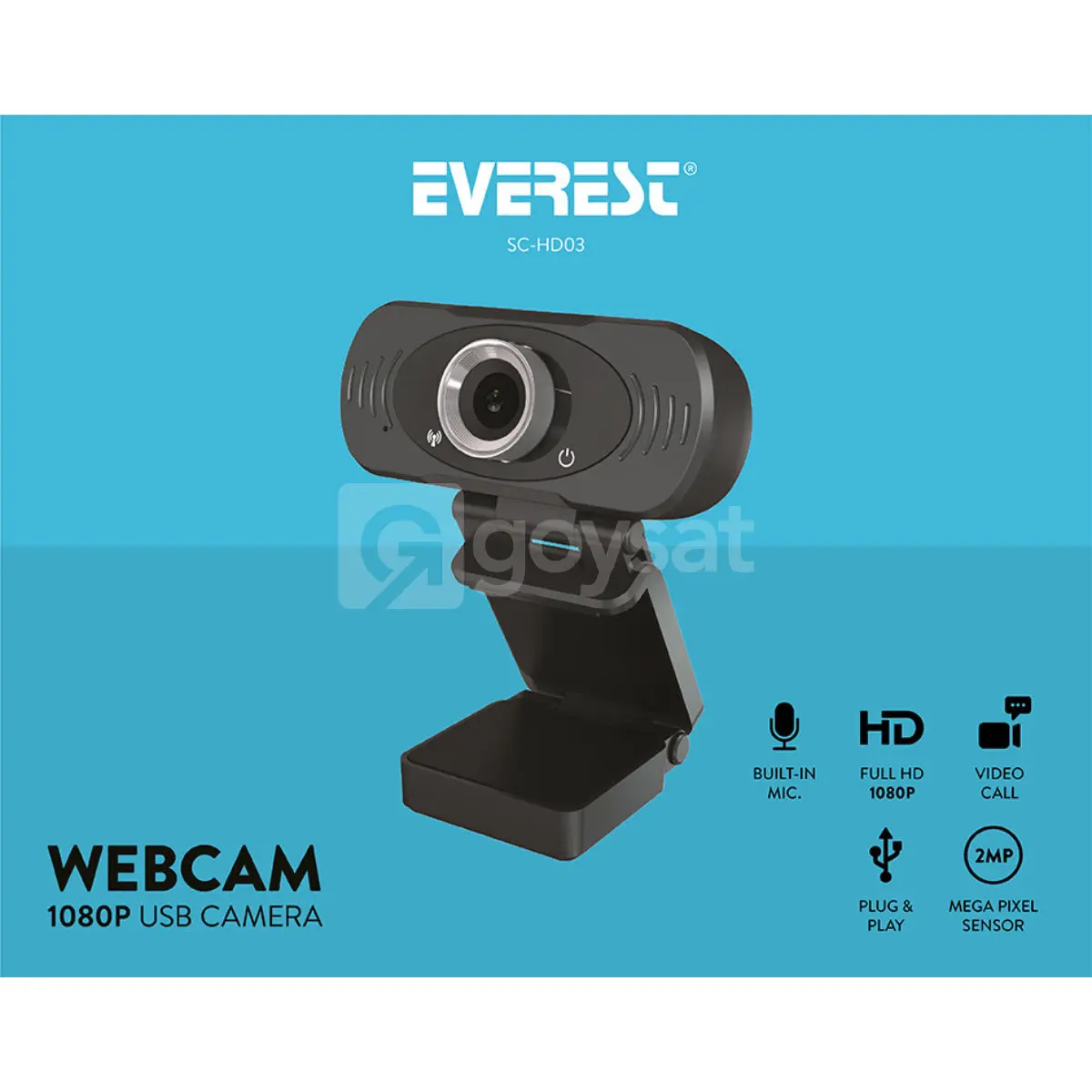 Everest Webcam FHD 1080P Mikrofonlu - Elektronik Satılık - Görsel 1 | Goysat