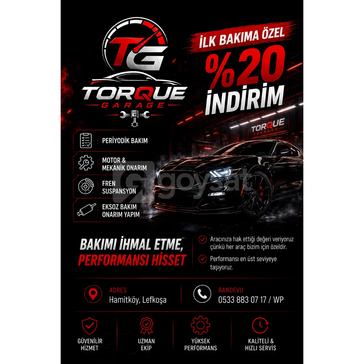 Torque Garage İle Farkı Hisset - Yedek Parça, Aksesuar, Donanım & Tuning Satılık - Görsel 2 | Goysat