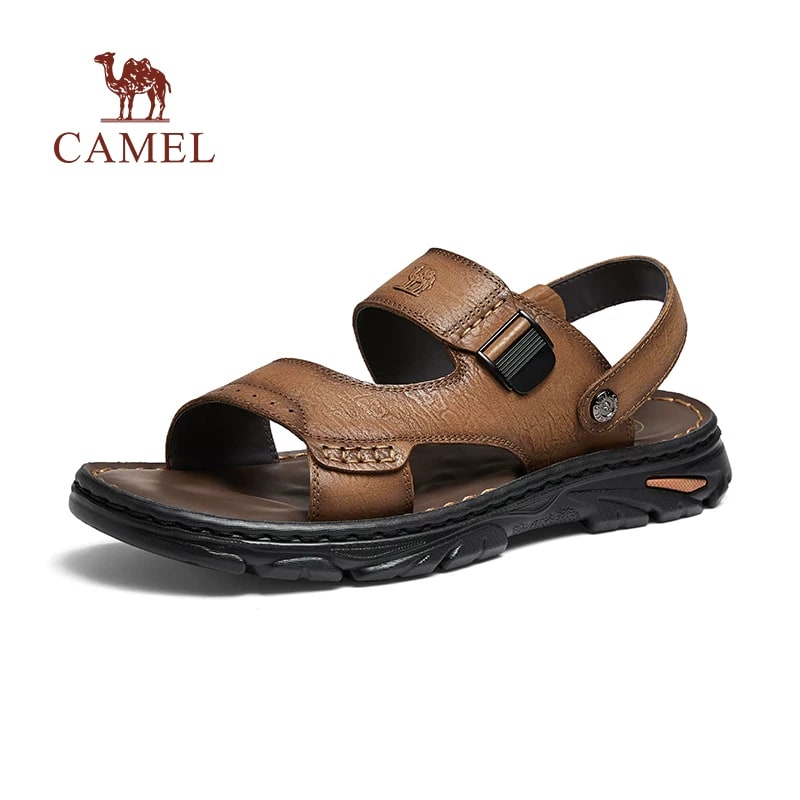 Camel Men's Leather Sandals with Back Strap photo 6