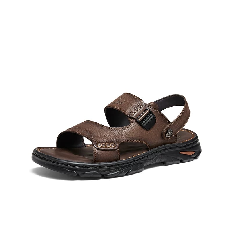 Camel Men's Leather Sandals with Back Strap — Fashion on G+ Market