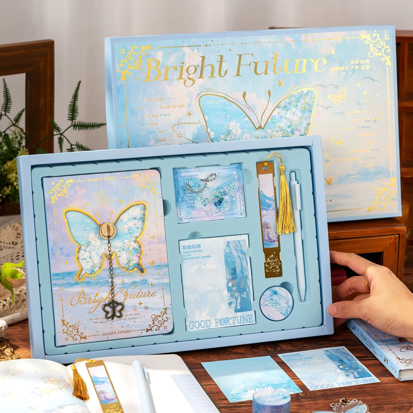Hardcover Journal and Stationery Gift Box Set photo 4