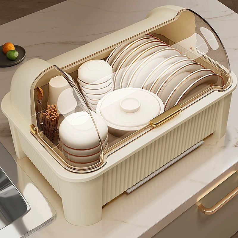 Covered Dish and Bowl Drainer Rack with Drip Tray — Home & Furniture on G+ Market