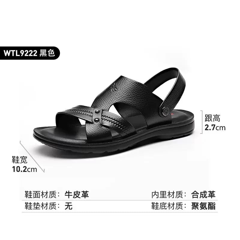 Red Dragonfly Leather Slip-On Sandals photo 3