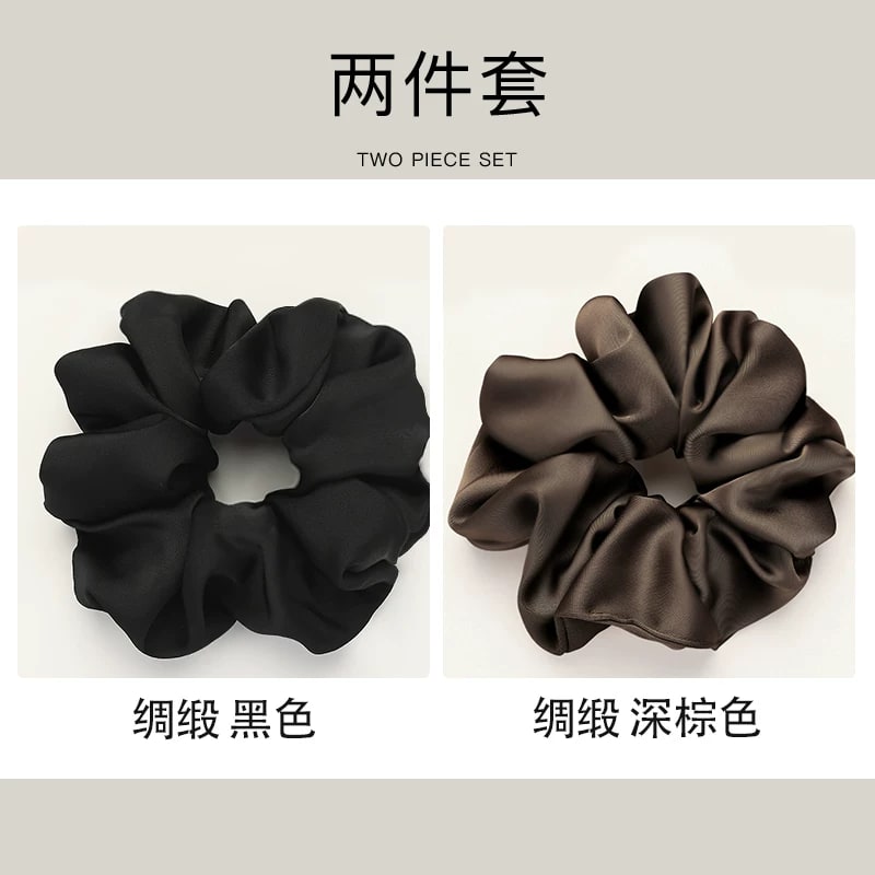 ZUOU Oversized Satin Scrunchies photo 2