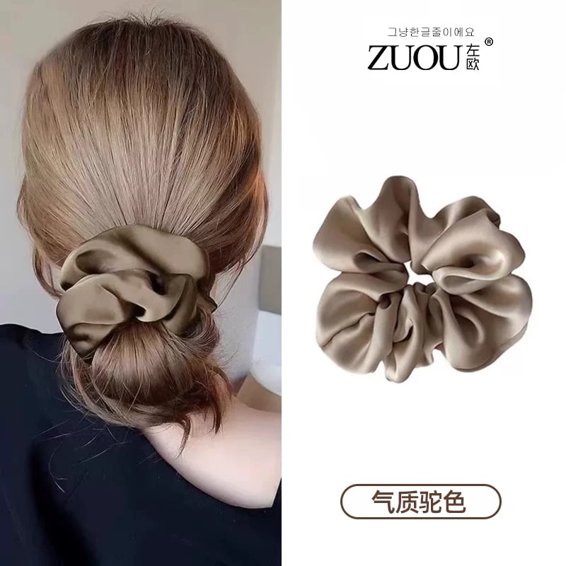 ZUOU Oversized Satin Scrunchies photo 4