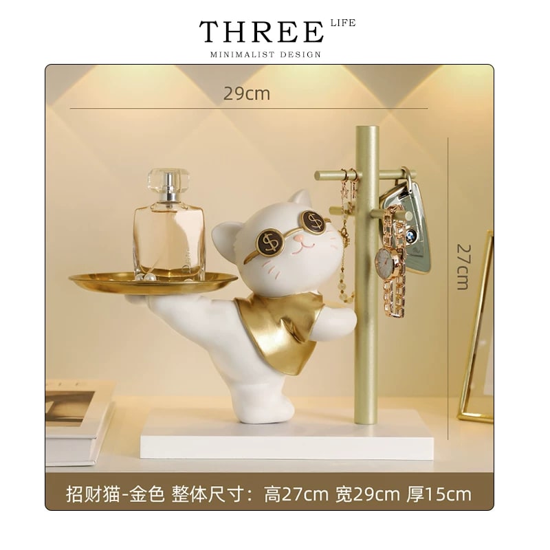 Lucky Cat Resin Ornament for Entryway and Living Room — Home & Furniture on G+ Market