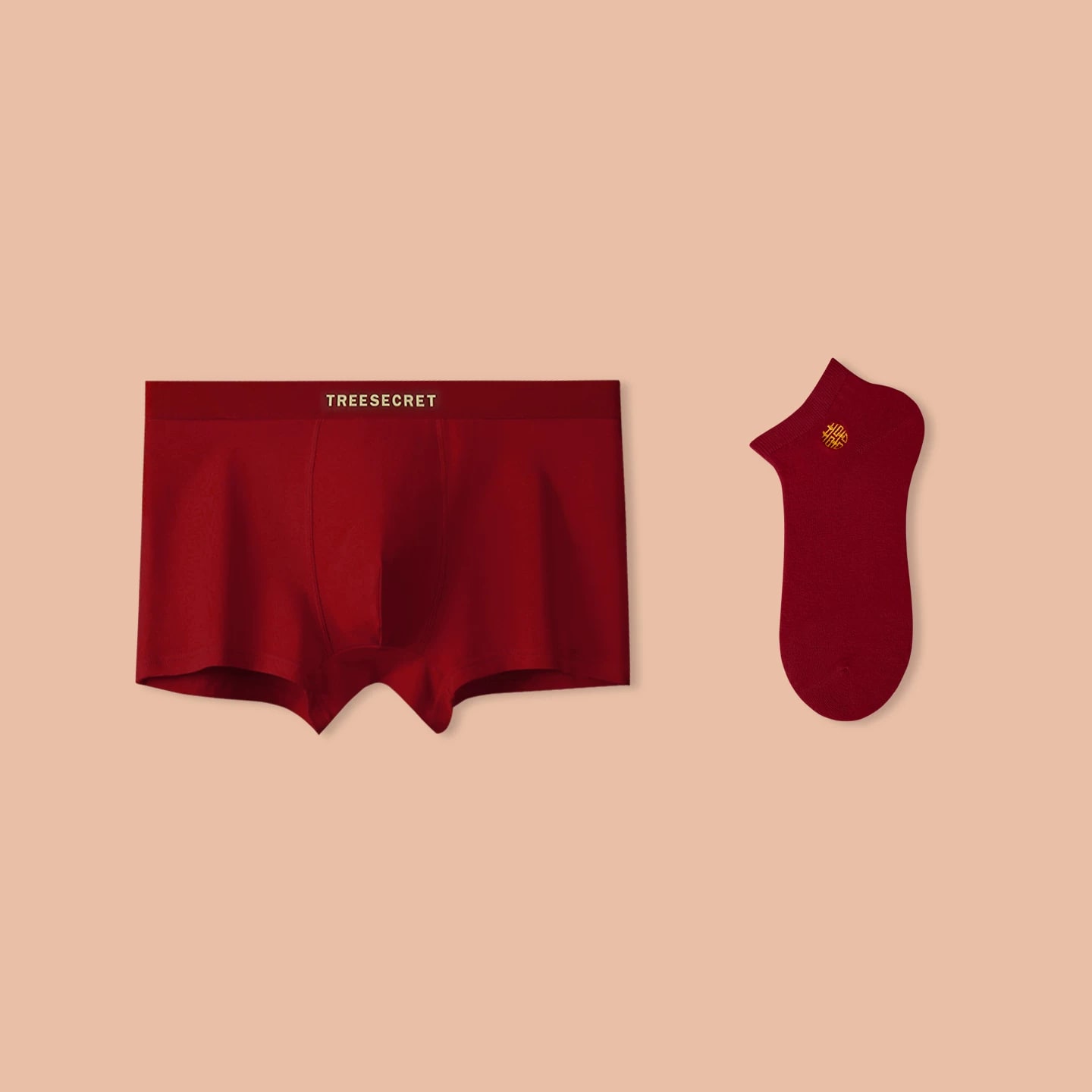 Men's Red Trunk and Sock Gift Set photo 3