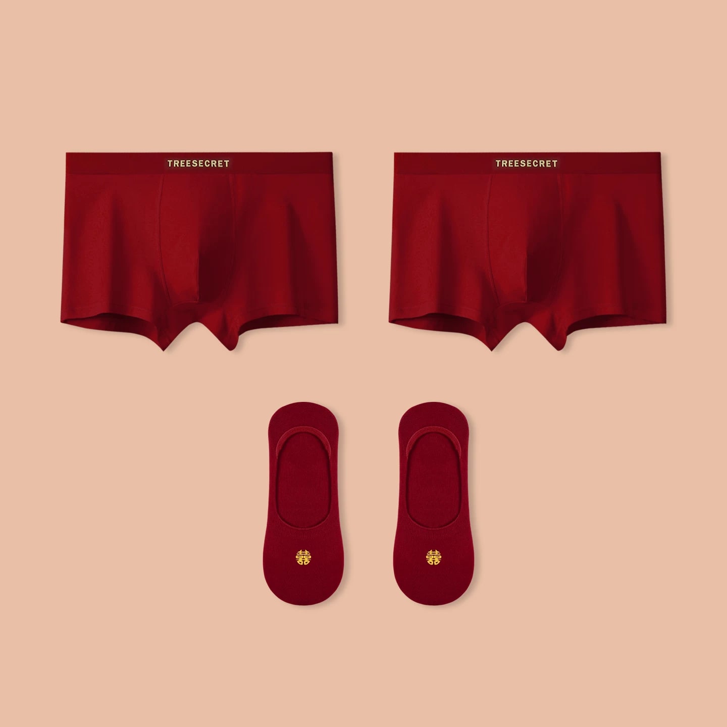 Men's Red Trunk and Sock Gift Set photo 6