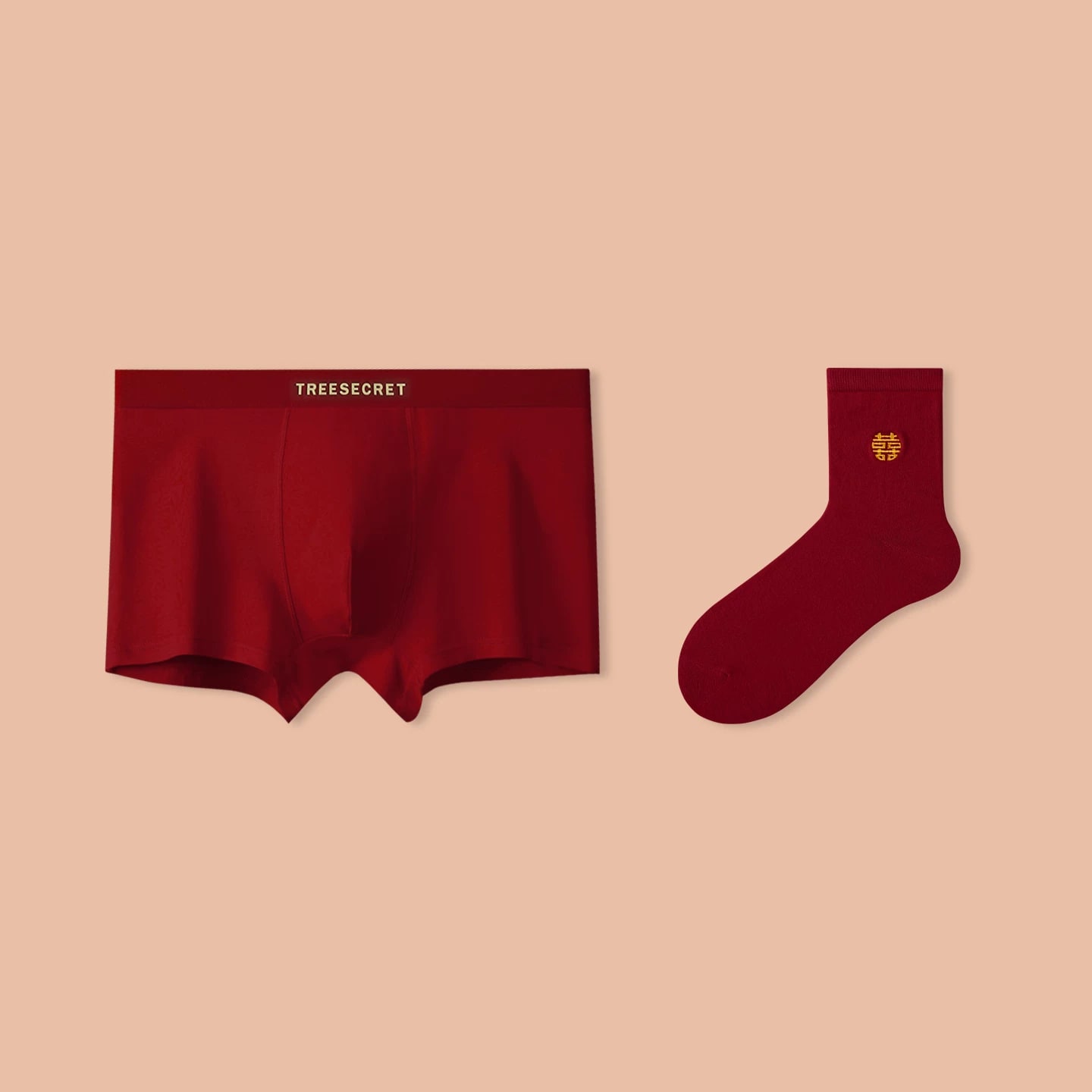 Men's Red Trunk and Sock Gift Set photo 4