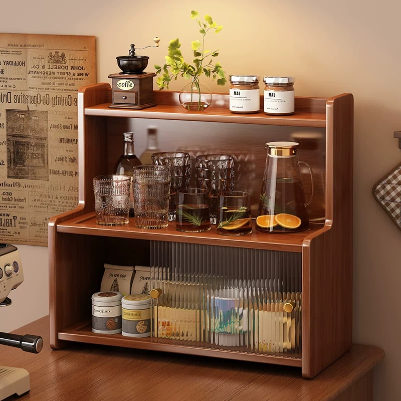 ShiZu Bamboo Countertop Cup and Tea Rack photo 3