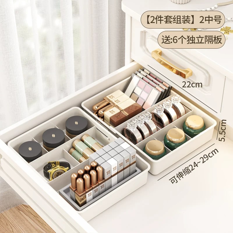 Expandable Drawer Organiser Tray with Dividers photo 4