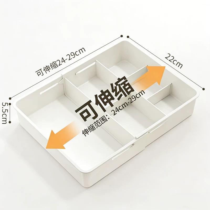 Expandable Drawer Organiser Tray with Dividers photo 2