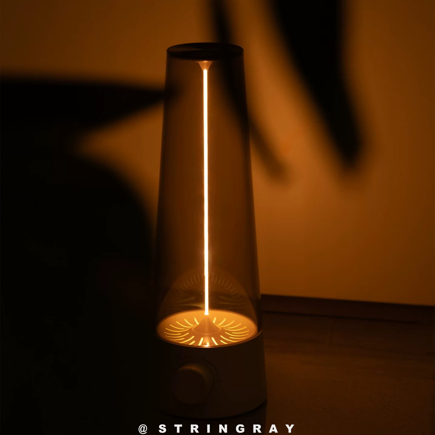 Amber Cone Ambient Table Lamp with Rotary Dimmer photo 5
