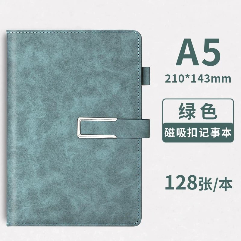 Deli Leather-Cover Notebook with Magnetic Clasp photo 3